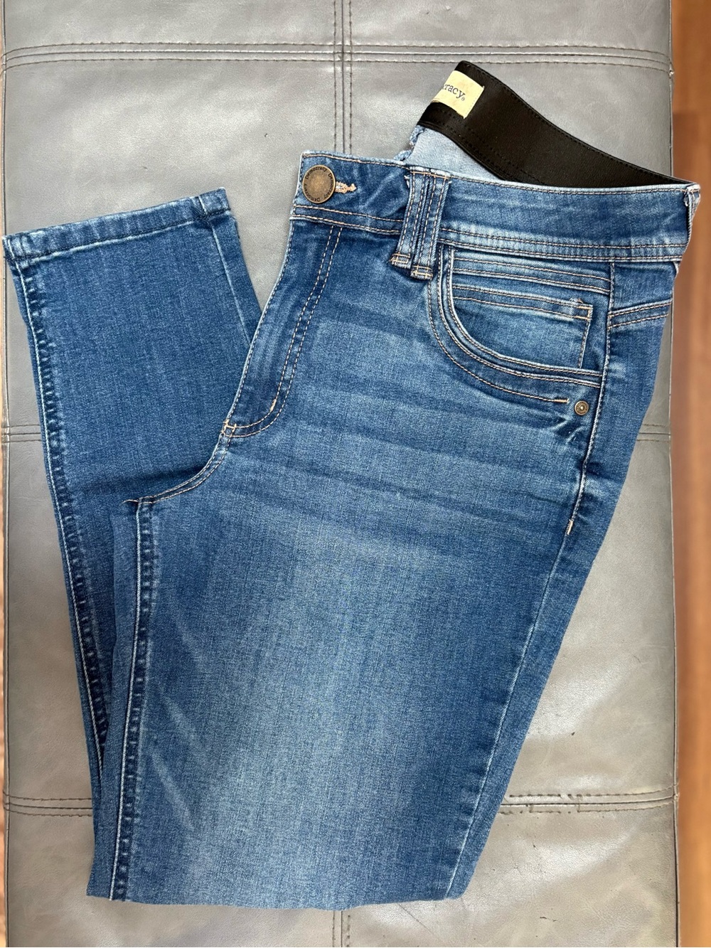 Democracy "Ab" solution Blue Skinny Jeans Size 12 Stretch Comfortable GUC